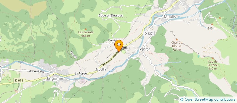 localisation de l'entreprise CAZALE à MOULIS