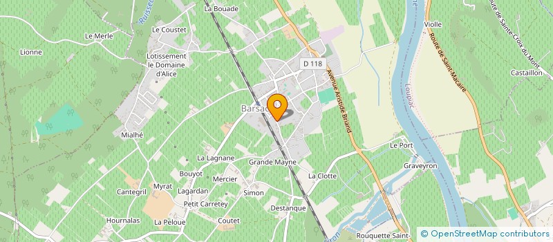 localisation de l'entreprise CAZAMEY  BARSAC