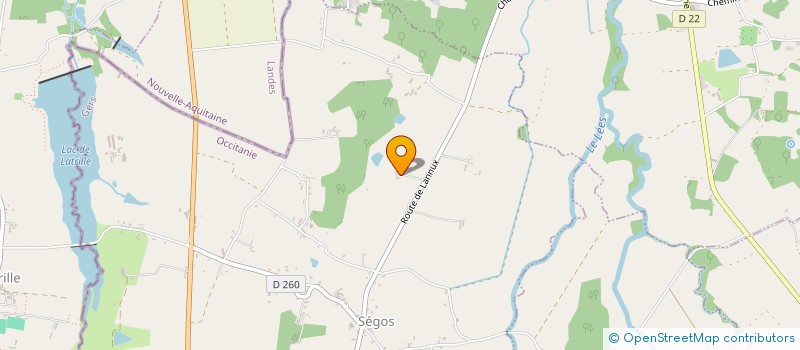 localisation de l'entreprise CAZAUTETS  SEGOS