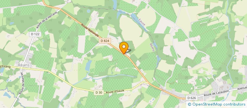 localisation de l'entreprise CAZAUX  REANS