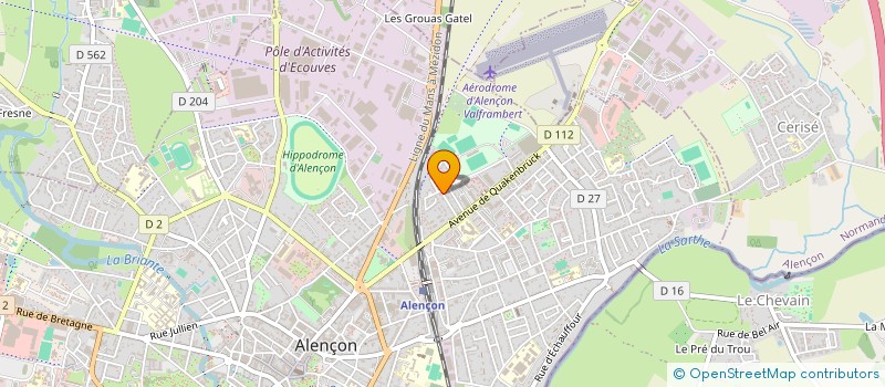localisation de l'entreprise CAZELON SPORT NATURE à ALENCON