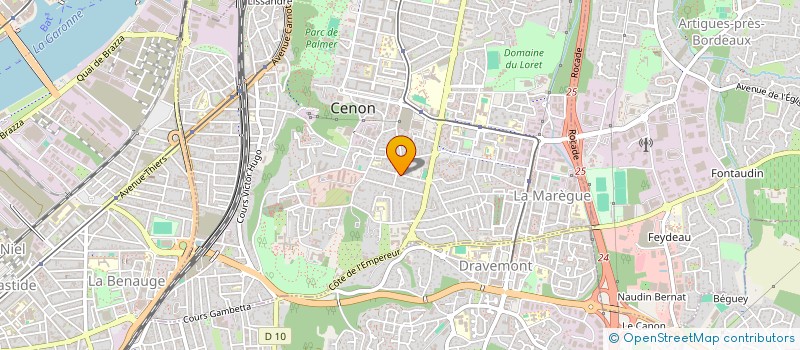 localisation de l'entreprise CAZENAVE  CENON