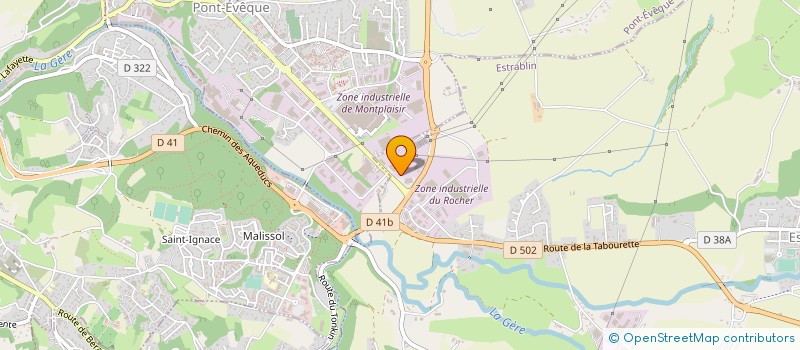 localisation de l'entreprise CAZENEUVE à PONT-EVEQUE