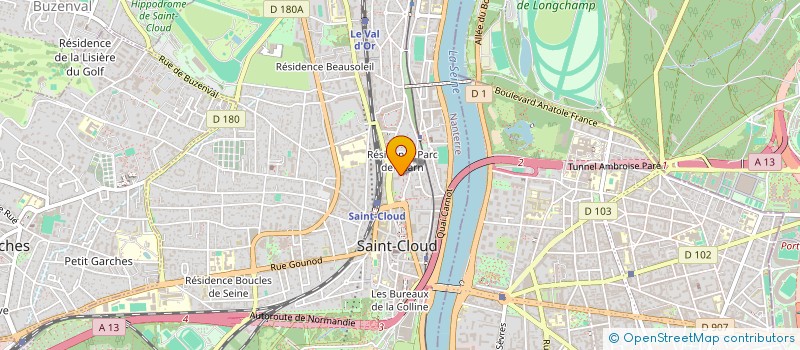 localisation de l'entreprise CAZERAN à SAINT-CLOUD