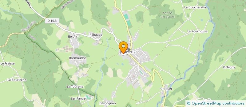 localisation de l'entreprise CAZES - DANIEL  JONZIEUX