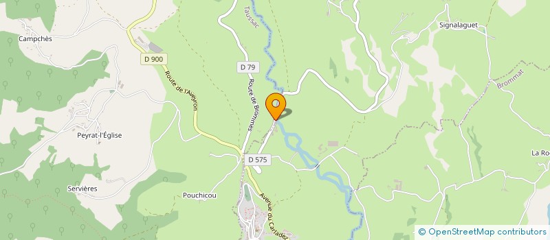 localisation de l'entreprise CAZES MIALET  TAUSSAC