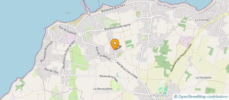 localisation de l'entreprise CAZURB à LA PLAINE-SUR-MER