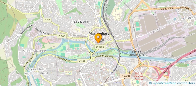 localisation de l'entreprise CB 25 ENVIRONNEMENT &COMMUNICATION à MONTBELIARD