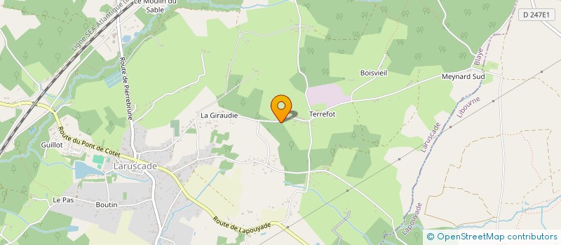 localisation de l'entreprise CB ASSAINISSEMENT  LARUSCADE