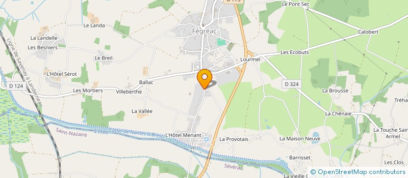 localisation de l'entreprise CB AUTOS  FEGREAC