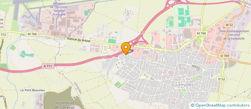 localisation de l'entreprise CB CARRELAGE  LEMPDES