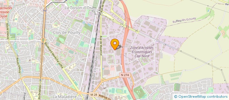 localisation de l'entreprise CB - CHOCOLATERIE DE BOURGOGNE  DIJON