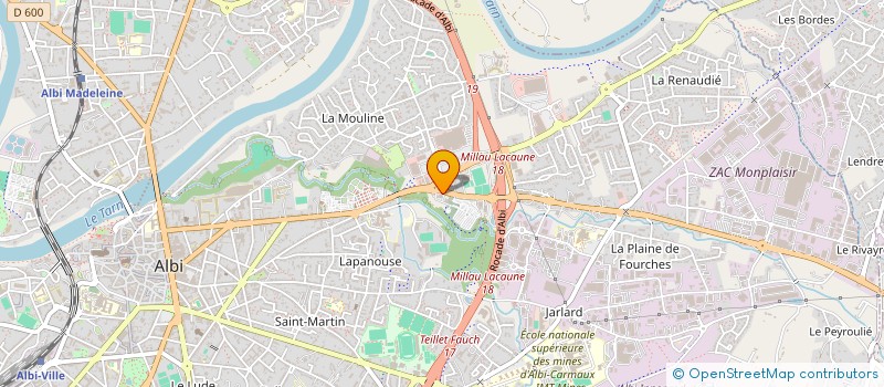 localisation de l'entreprise CB & CO à ALBI