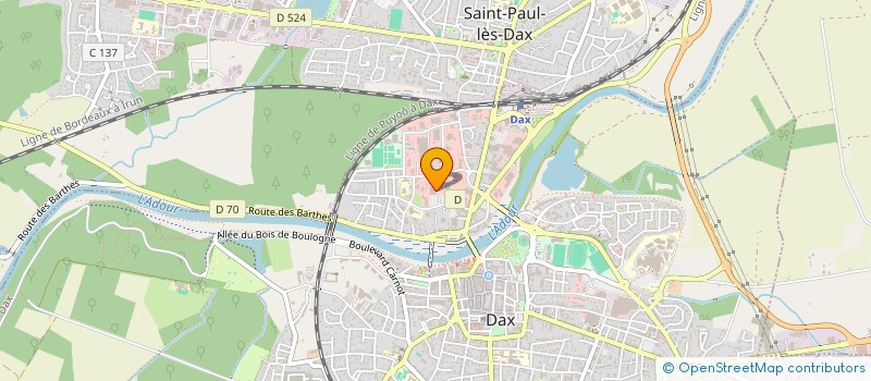 localisation de l'entreprise CB CREATION COIFFURE à DAX
