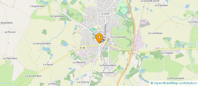 localisation de l'entreprise CB DESIGN LABS  AUBIGNY-LES CLOUZEAUX