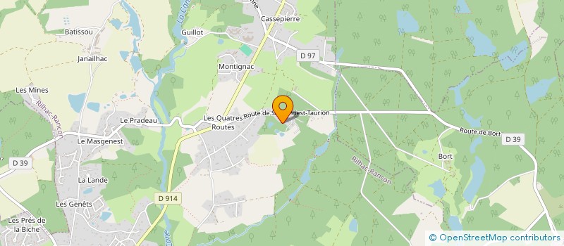 localisation de l'entreprise CB DEVELOPPEMENT à RILHAC RANCON