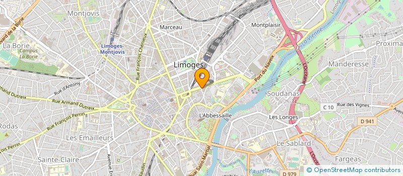 localisation de l'entreprise CB DEVELOPPEMENT à LIMOGES