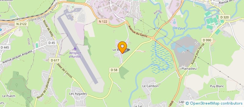 localisation de l'entreprise CB DU BOUSQUET  ARPAJON-SUR-CERE