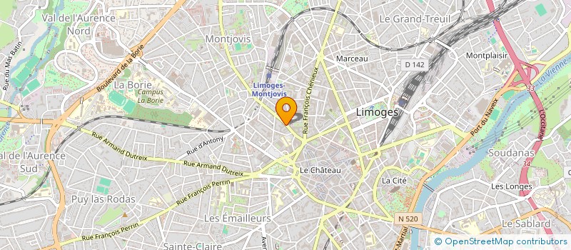 localisation de l'entreprise CB ENERGY 87 à LIMOGES