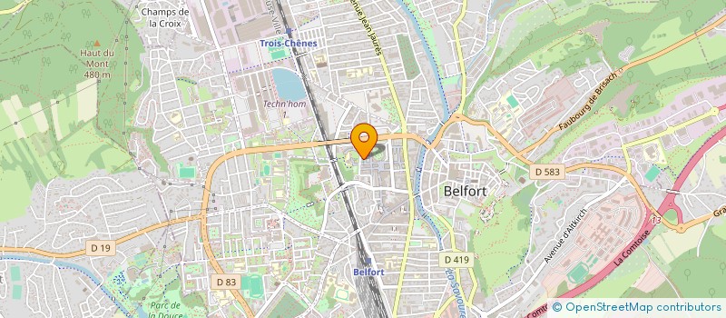 localisation de l'entreprise CB ENVIRONNEMENT ET COMMUNICATION à BELFORT