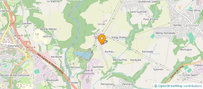 localisation de l'entreprise CB FINANCES à ERGUE GABERIC