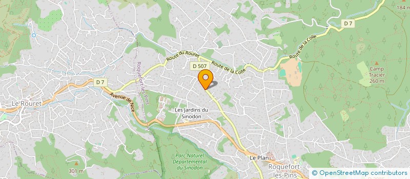 localisation de l'entreprise CB'FORME à ROQUEFORT-LES-PINS