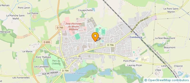 localisation de l'entreprise CB HOLDING  COMBOURG