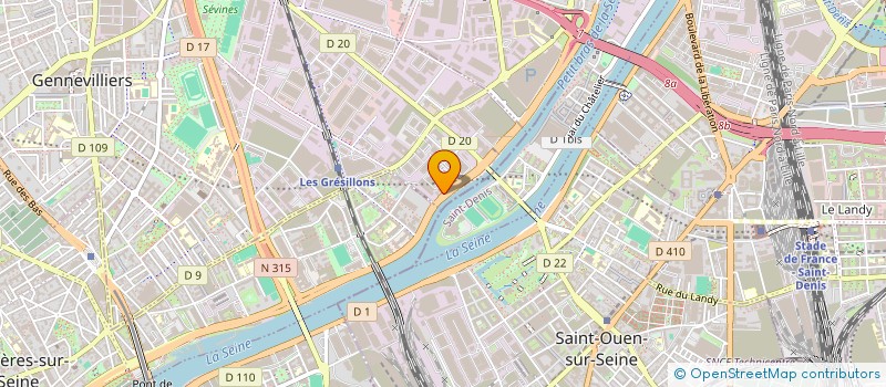 localisation de l'entreprise CB HYGIENE ET SERVICES à GENNEVILLIERS