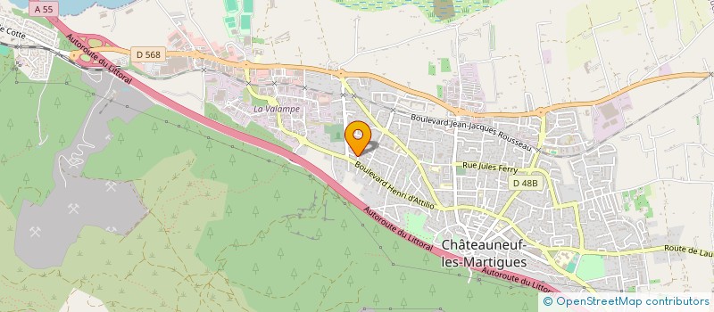 localisation de l'entreprise CB IMMO  CHATEAUNEUF-LES-MARTIGUES