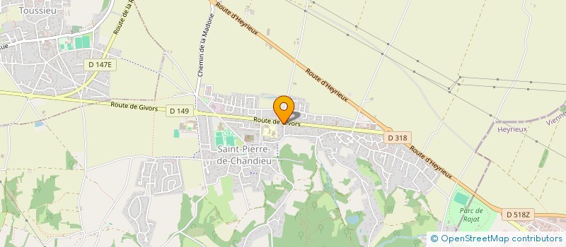localisation de l'entreprise CB IMMO  SAINT-PIERRE-DE-CHANDIEU