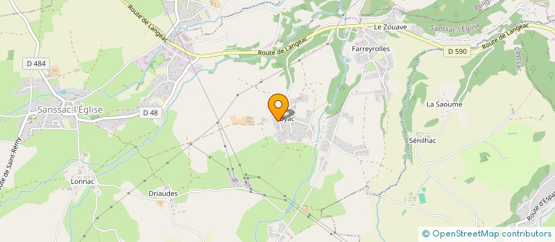 localisation de l'entreprise CB IMMO  SANSSAC-L'EGLISE