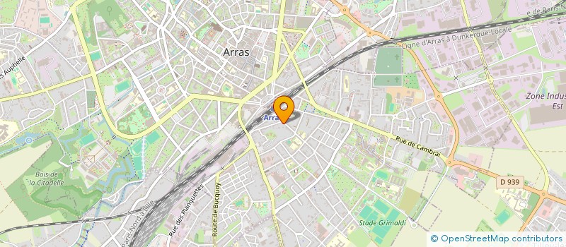 localisation de l'entreprise CB INVEST à ARRAS