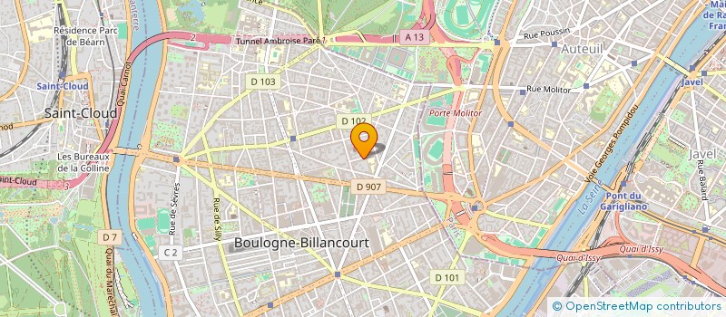 localisation de l'entreprise CB INVESTISSEMENT à BOULOGNE-BILLANCOURT