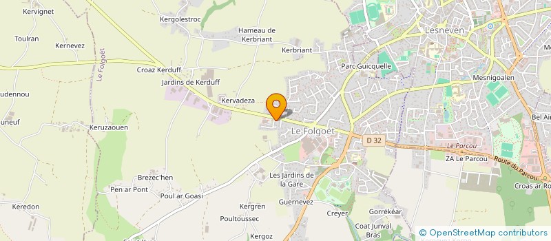 localisation de l'entreprise CB INVESTISSEMENTS  LE FOLGOET