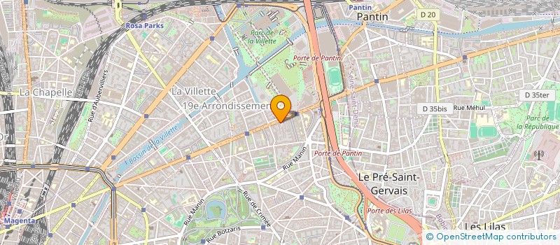 localisation de l'entreprise CB LABEL  PARIS