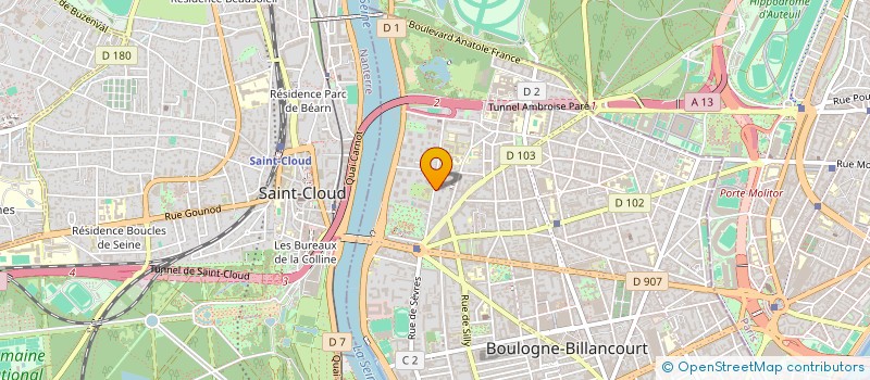 localisation de l'entreprise CB OFFICE à BOULOGNE-BILLANCOURT