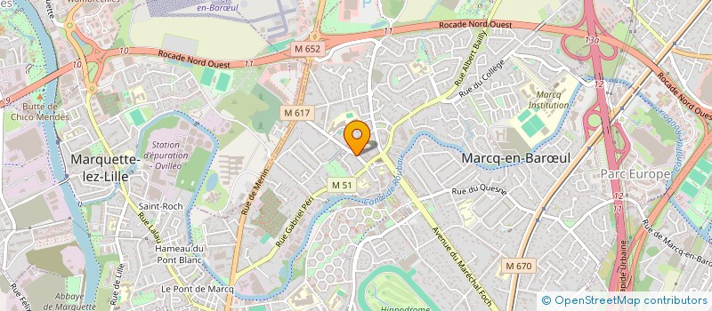localisation de l'entreprise CB PATRIMOINE à MARCQ-EN-BARŒUL