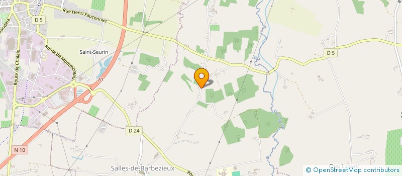 localisation de l'entreprise CB PATRIMOINE  SALLES-DE-BARBEZIEUX