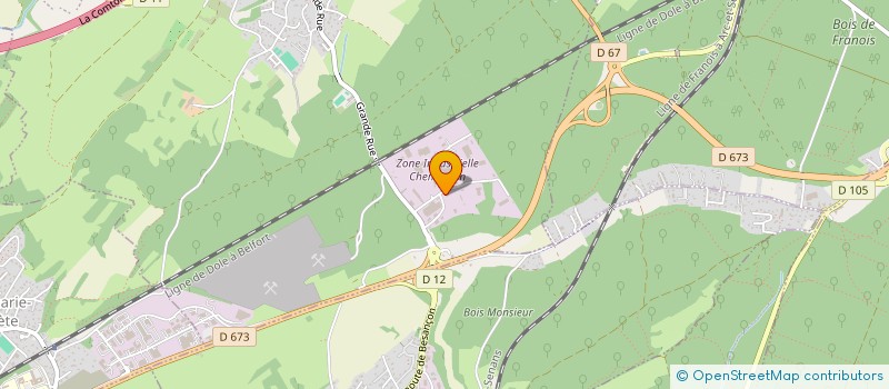 localisation de l'entreprise CB PRODUCTION à CHEMAUDIN ET VAUX