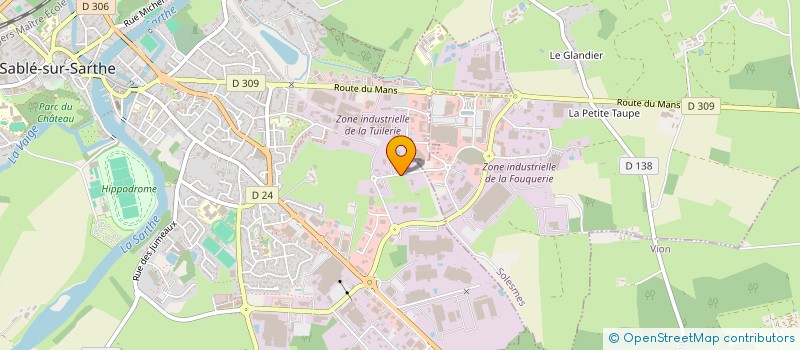 localisation de l'entreprise CB RESINE  SABLE SUR SARTHE