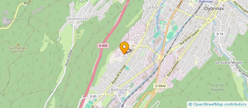 localisation de l'entreprise CB SPORT à BELLIGNAT