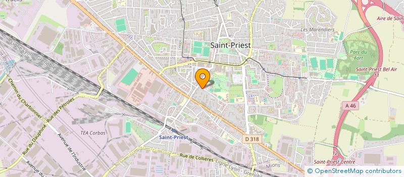localisation de l'entreprise CB SYNERGIE SA à SAINT-PRIEST