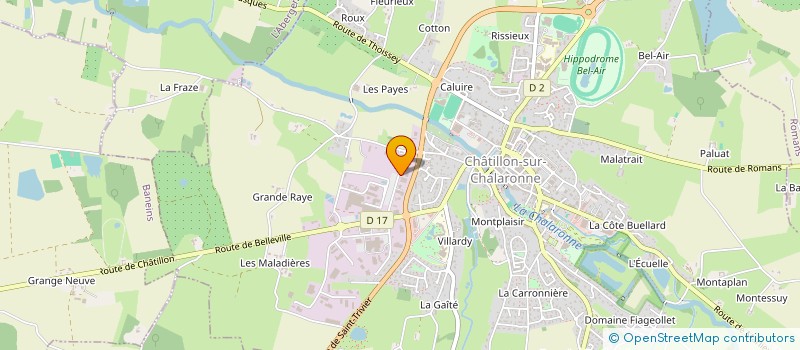 localisation de l'entreprise CB TRANS à CHATILLON-SUR-CHALARONNE