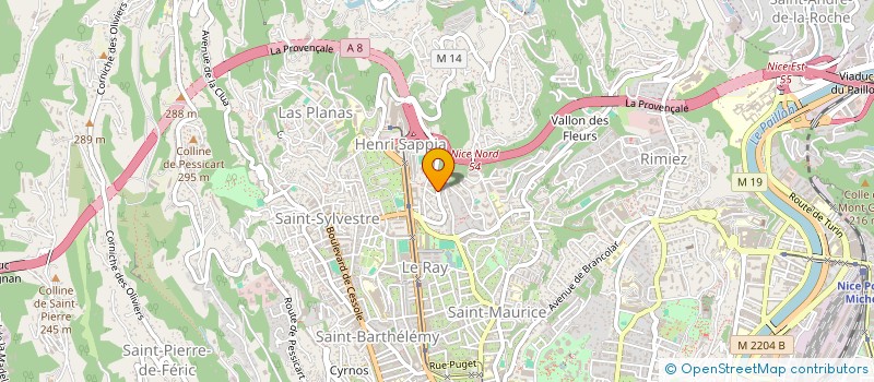 localisation de l'entreprise CB2C à NICE