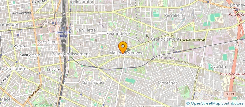 localisation de l'entreprise CB2J à VILLEURBANNE
