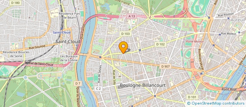 localisation de l'entreprise CB2M CONSULTING à BOULOGNE-BILLANCOURT