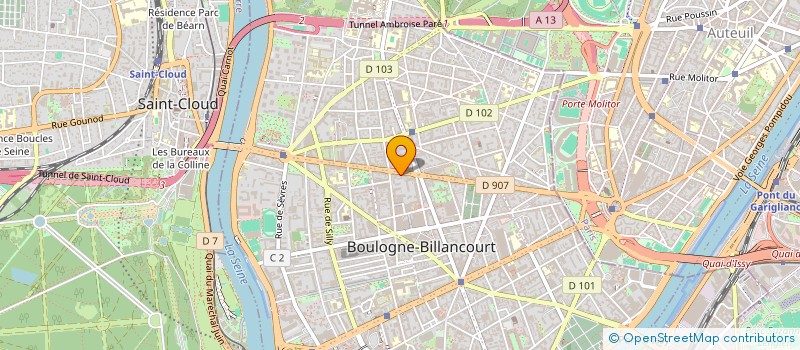 localisation de l'entreprise CB92100 à BOULOGNE-BILLANCOURT