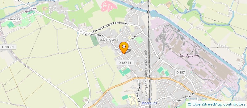 localisation de l'entreprise CBA  ISBERGUES