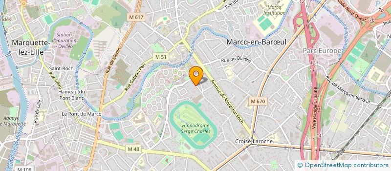 localisation de l'entreprise CBA FINANCE à MARCQ-EN-BARŒUL
