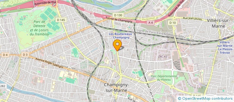 localisation de l'entreprise CBAB à CHAMPIGNY-SUR-MARNE